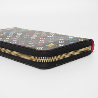 Louis Vuitton x Takashi Murakami Black Monogram Zippy Wallet