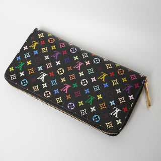 Louis Vuitton x Takashi Murakami Black Monogram Zippy Wallet