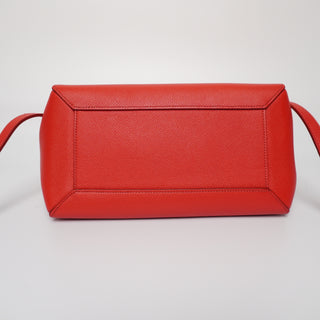 Coquelicot Texture Grained Calfskin Micro Size Belt Shoulder Bag