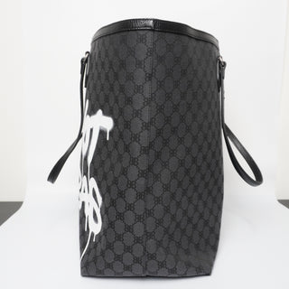 Balenciaga x Gucci The Hacker Project Tote Graffiti BB Coated Large Black