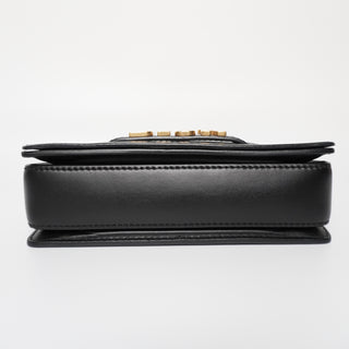 Calfskin Dio(r)evolution Flap leather Clutch Shoulder Black Bag