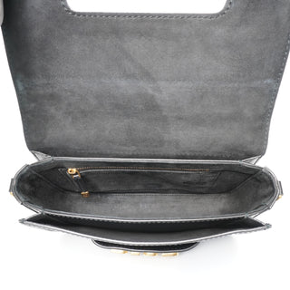 Calfskin Dio(r)evolution Flap leather Clutch Shoulder Black Bag